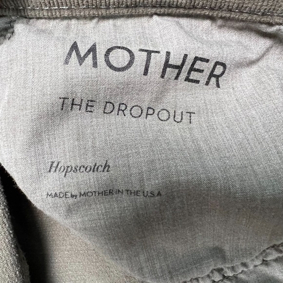 Mother Jeans Women 30  The Dropout Cropped Corduroy Olive‎ Green Hopscotch USA - Picture 5 of 15